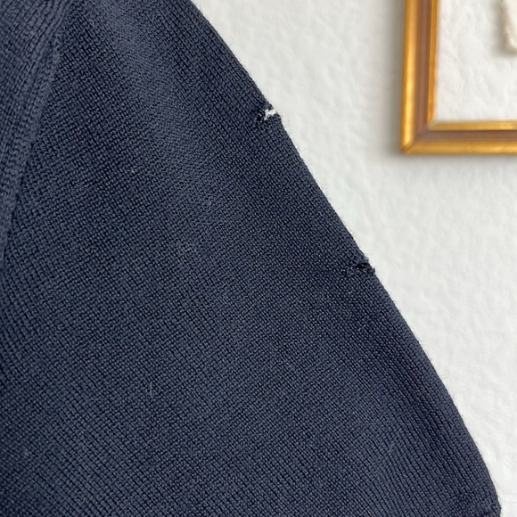 Burberry Knit Short Sleeve Crew Neck Sweater Embroidered Logo Hip - Picture 3 of 10